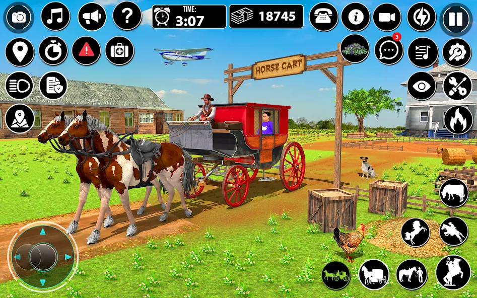 Horse Cart Taxi Transport Game МОД/Взлом [Много монет, Открытые уровни и Мега MOD] Screenshot 4