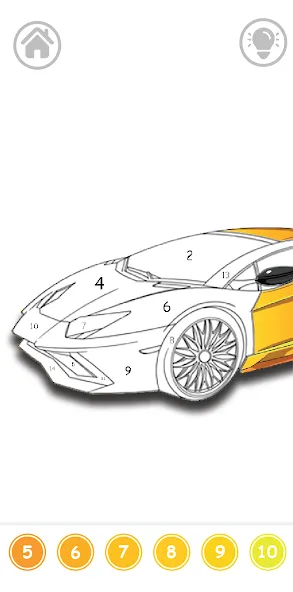 Cars Color By Number (Цветные машины по номерам) МОД/Взлом [Меню, Бесконечные монеты и Открытые уровни] Screenshot 2