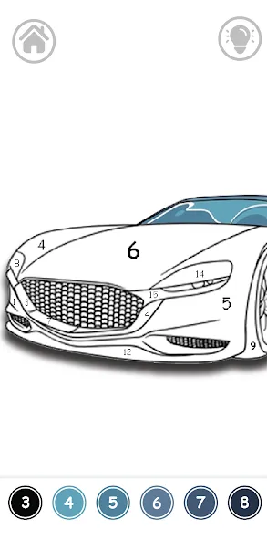 Cars Color By Number (Цветные машины по номерам) МОД/Взлом [Меню, Бесконечные монеты и Открытые уровни] Screenshot 4