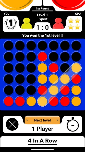4 In A Row Board Game МОД/Взлом [Меню, Бесконечные монеты и Открытые уровни] Screenshot 2