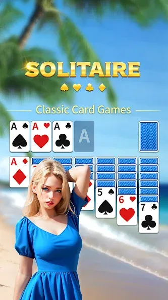 Solitaire Classic:Card Game (Солитер Классик) МОД/Взлом [Все открыто, Дополнительные деньги и Меню MOD] Screenshot 1
