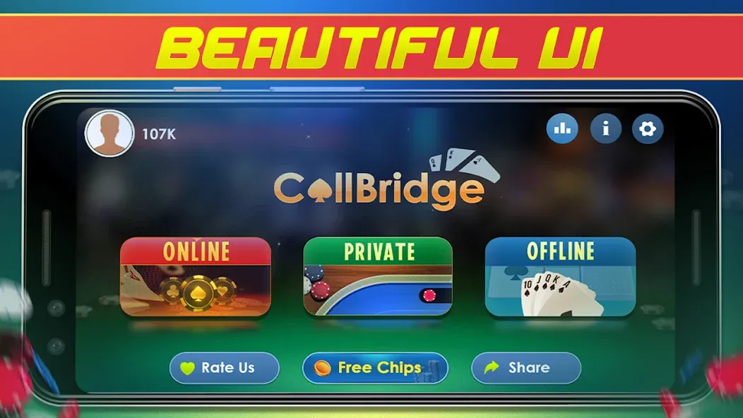 Call Bridge Card Game - Spades (Карточная игра Колл Бридж) МОД/Взлом [Много монет, Открытые уровни и Мега MOD] Screenshot 5
