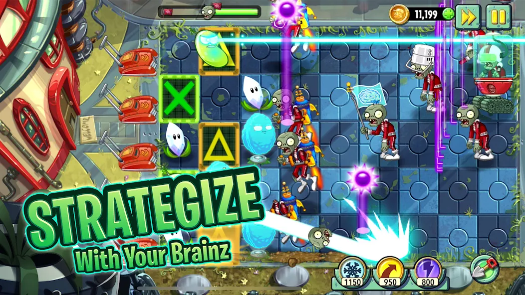 Plants vs Zombies™ 2 (Планты против Зомби 2) МОД/Взлом [Деньги, Монеты и Меню MOD] Screenshot 1