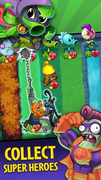 Plants vs. Zombies™ Heroes МОД/Взлом [Деньги, Монеты и Меню MOD] Screenshot 1