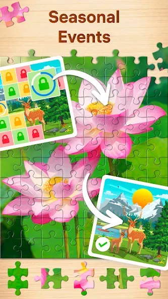 Jigsaw Puzzles - Puzzle Games МОД/Взлом [Все открыто, Дополнительные деньги и Меню MOD] Screenshot 4