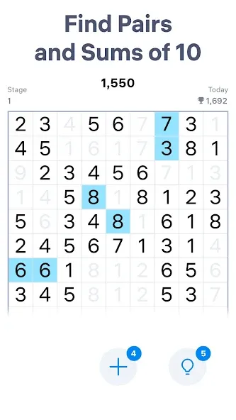 Number Match - Number Games МОД/Взлом [Все открыто, Дополнительные деньги и Меню MOD] Screenshot 1