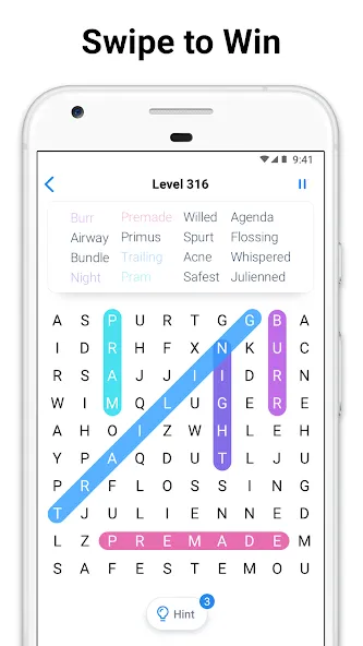 Word Search - crossword puzzle (Уорд Срч) МОД/Взлом [Все открыто, Дополнительные деньги и Меню MOD] Screenshot 3