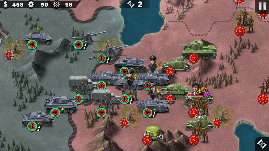 World Conqueror 4-WW2 Strategy (Ворлд Конкерор 4) МОД/Взлом [Все открыто, Дополнительные деньги и Меню MOD] Screenshot 1