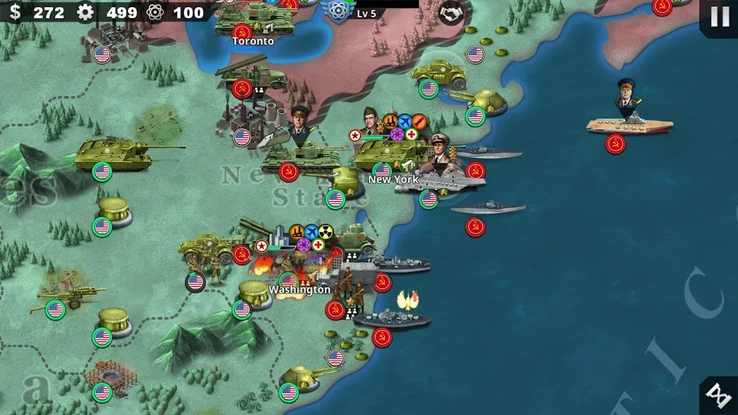 World Conqueror 4-WW2 Strategy (Ворлд Конкерор 4) МОД/Взлом [Все открыто, Дополнительные деньги и Меню MOD] Screenshot 4