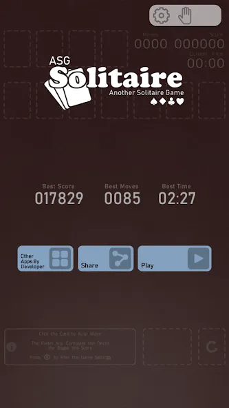 Solitaire - ASG (Солитр) МОД/Взлом [Меню, Бесконечные монеты и Открытые уровни] Screenshot 1