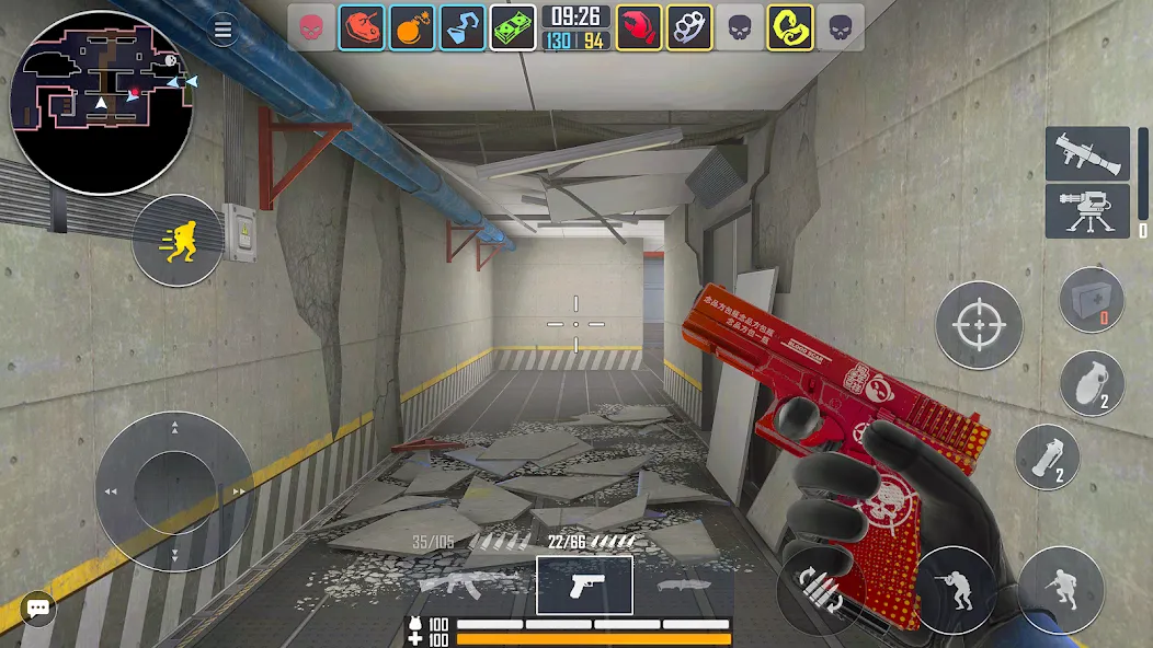 Fire Strike - Gun Shooter FPS (Файр страйк) МОД/Взлом [Меню, Бесконечные монеты и Открытые уровни] Screenshot 2