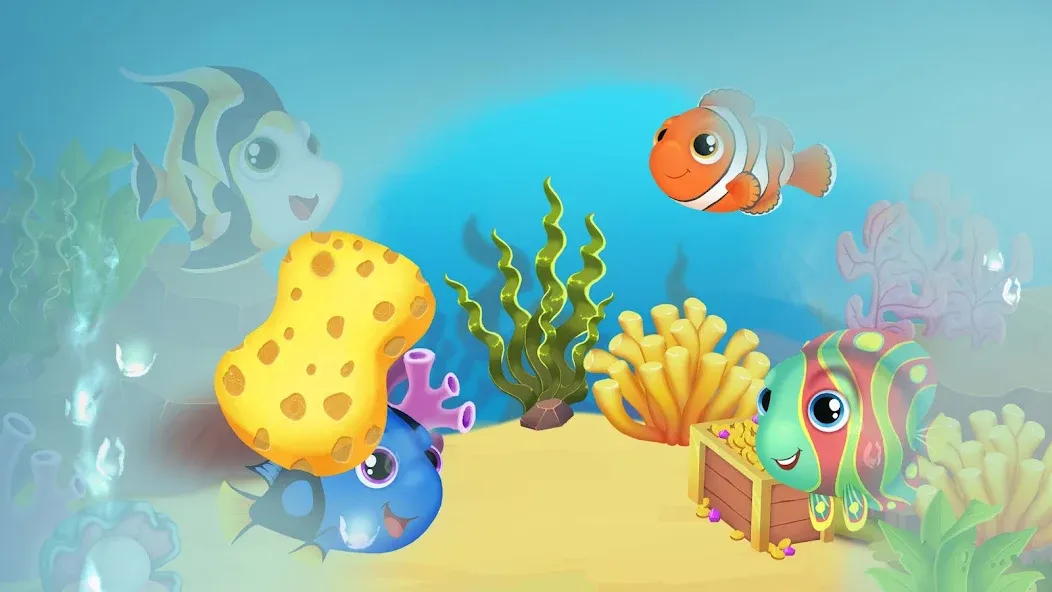 Baby Aquarium - Fish game МОД/Взлом [Много монет, Открытые уровни и Мега MOD] Screenshot 2