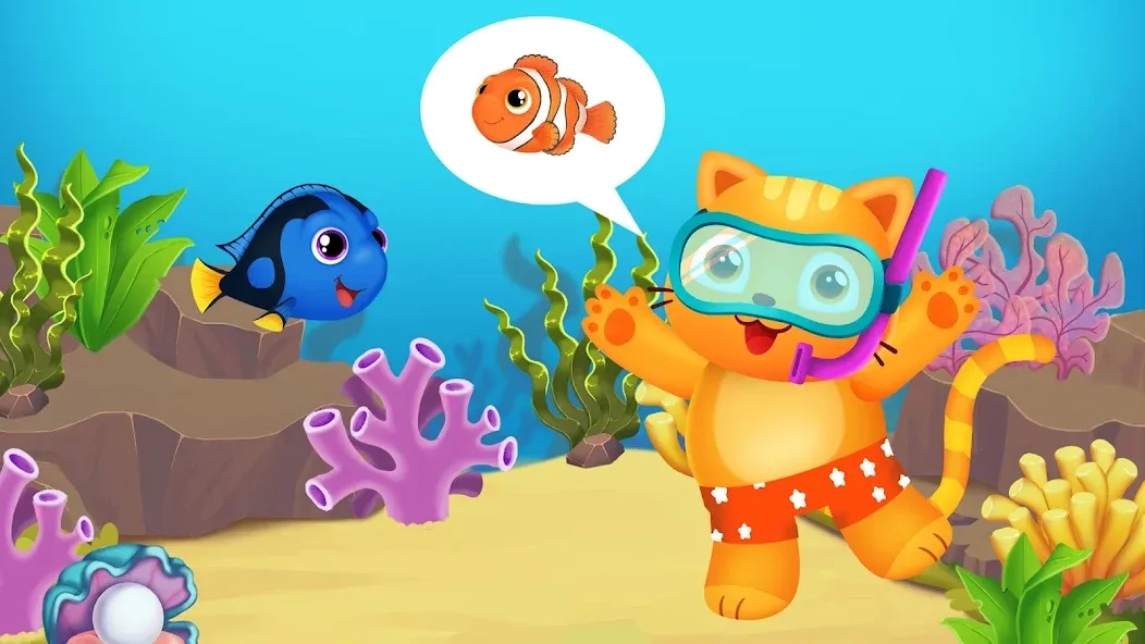 Baby Aquarium - Fish game МОД/Взлом [Много монет, Открытые уровни и Мега MOD] Screenshot 3