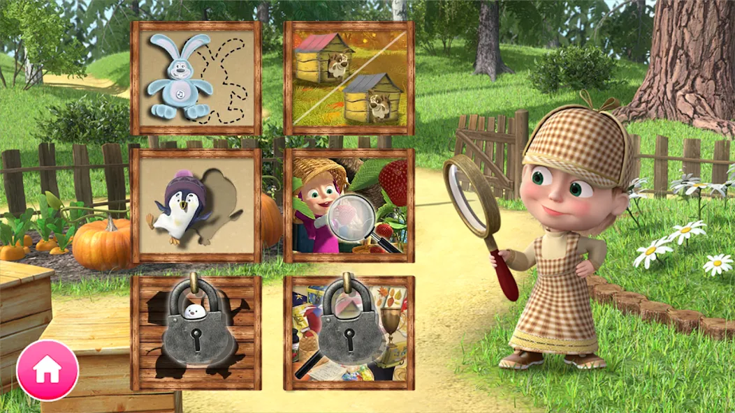 Masha and the Bear Educational МОД/Взлом [Меню, Бесконечные монеты и Открытые уровни] Screenshot 1