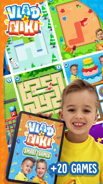 Vlad and Niki - Smart Games МОД/Взлом [Деньги, Монеты и Меню MOD] Screenshot 1