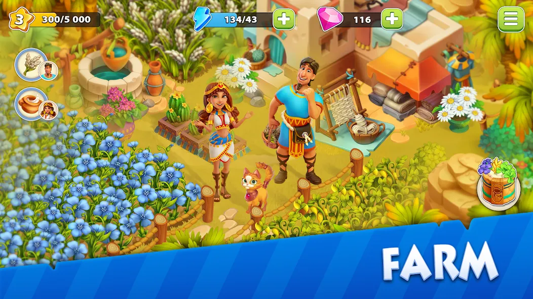 Nile Valley: Farm Adventure (Ниловская долина) МОД/Взлом [Деньги, Монеты и Меню MOD] Screenshot 2