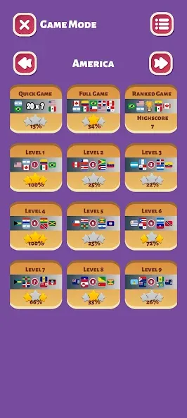 Country Flags World Quiz Game МОД/Взлом [Деньги, Монеты и Меню MOD] Screenshot 2
