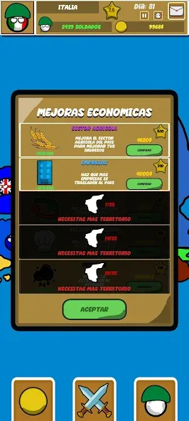 Countryballs Continental War (Кантриболз Континентальная война) МОД/Взлом [Много денег, Монет и Все открыто] Screenshot 3