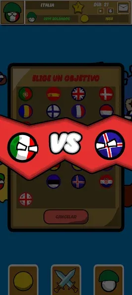 Countryballs Continental War (Кантриболз Континентальная война) МОД/Взлом [Много денег, Монет и Все открыто] Screenshot 5