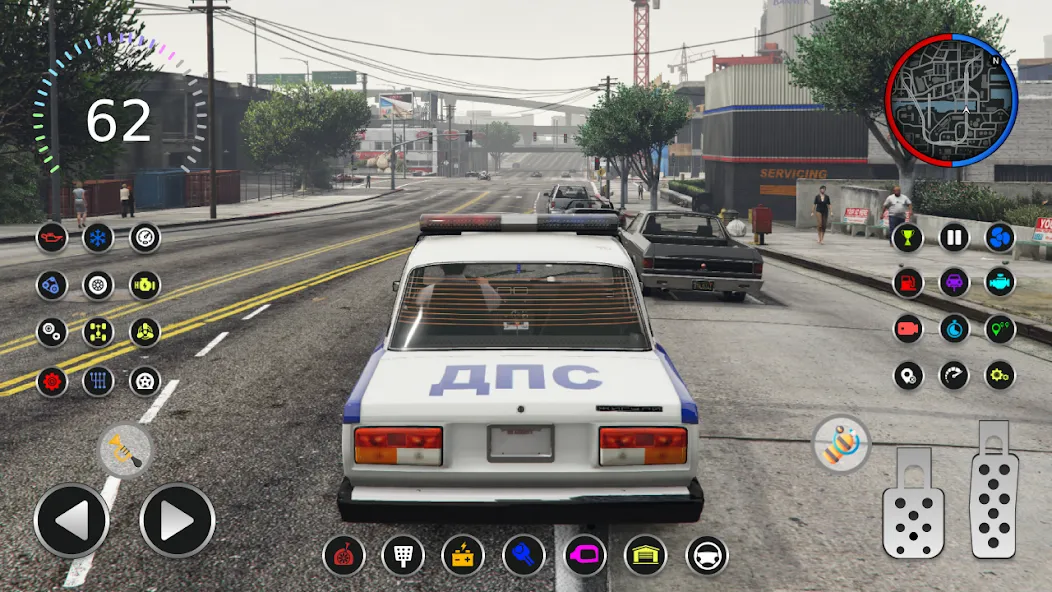 Police Car Riders: VAZ 2107 МОД/Взлом [Много монет, Открытые уровни и Мега MOD] Screenshot 2