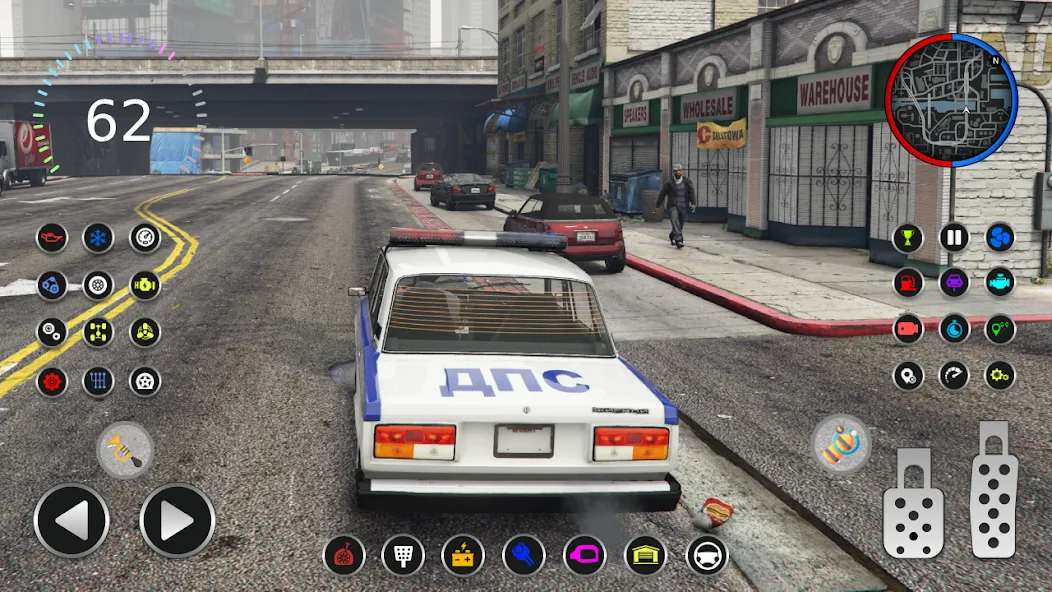 Police Car Riders: VAZ 2107 МОД/Взлом [Много монет, Открытые уровни и Мега MOD] Screenshot 3