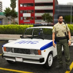Скачать Police Car Riders: VAZ 2107 Взлом (Много денег) на Андроид