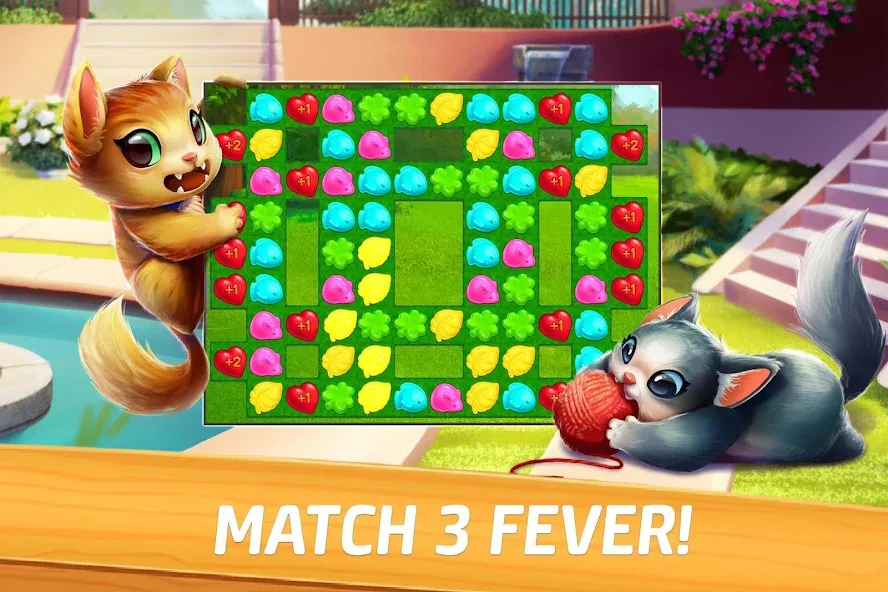 Meow Match (Мяу Матч) МОД/Взлом [Много монет, Открытые уровни и Мега MOD] Screenshot 4