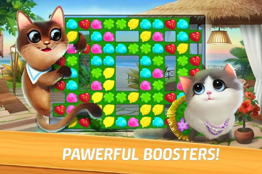 Meow Match (Мяу Матч) МОД/Взлом [Много монет, Открытые уровни и Мега MOD] Screenshot 5