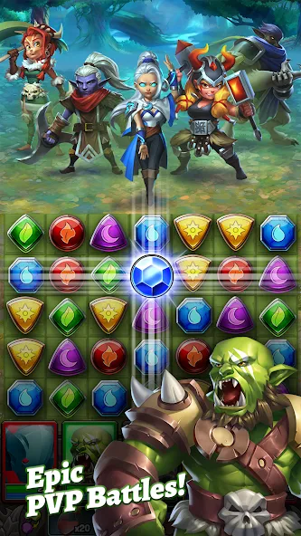 Dragon Strike: Puzzle RPG (Драгон Страйк) МОД/Взлом [Бесконечные деньги, Монеты и Мега MOD] Screenshot 3