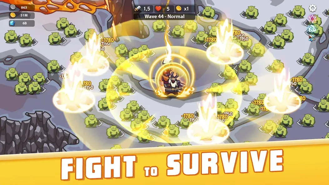 Empire Survivor: Idle Defense (Импайр Кингдом) МОД/Взлом [Деньги, Монеты и Меню MOD] Screenshot 1