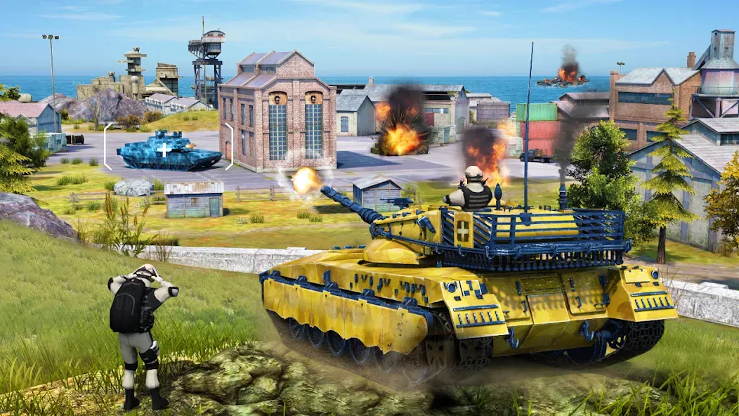 Tank Battle Army Games 2023 МОД/Взлом [Все открыто, Дополнительные деньги и Меню MOD] Screenshot 2