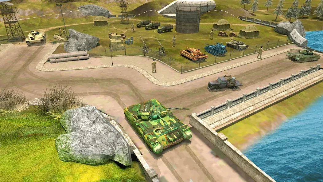 Tank Battle Army Games 2023 МОД/Взлом [Все открыто, Дополнительные деньги и Меню MOD] Screenshot 5
