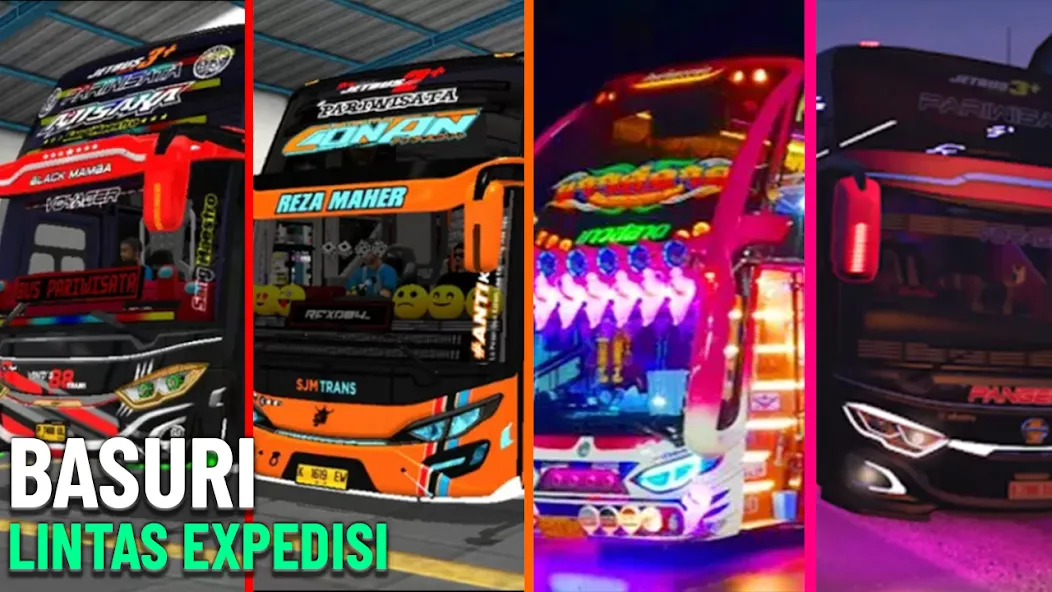 Bus Basuri Lintas Expedisi (Бус Басури Линтас Экспедиси) МОД/Взлом [Все открыто, Дополнительные деньги и Меню MOD] Screenshot 1