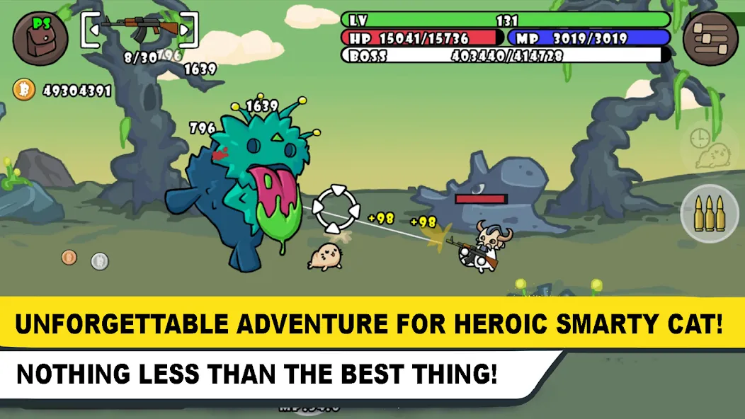 Stickman Cat Gun offline games МОД/Взлом [Меню, Бесконечные монеты и Открытые уровни] Screenshot 4