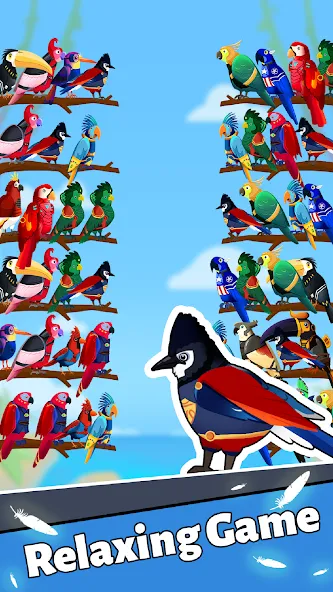 Bird Puzzle - Color Game МОД/Взлом [Меню, Бесконечные монеты и Открытые уровни] Screenshot 5