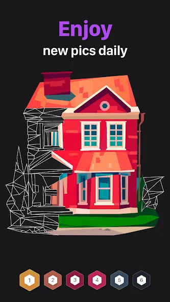 Polygon - Art Coloring Book (Полигон) МОД/Взлом [Бесконечные деньги, Монеты и Мега MOD] Screenshot 3