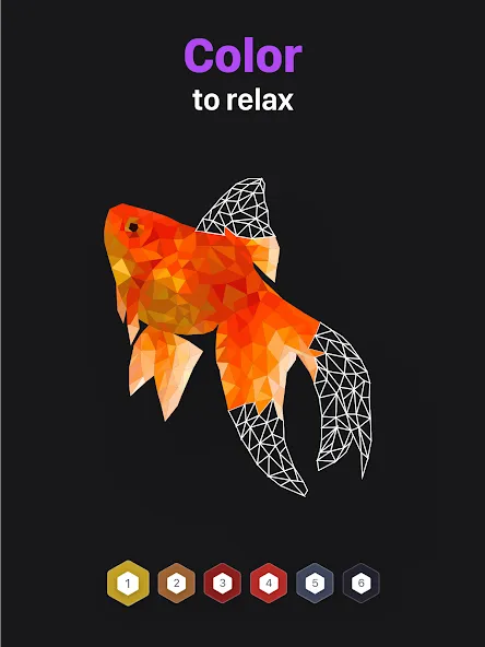 Polygon - Art Coloring Book (Полигон) МОД/Взлом [Бесконечные деньги, Монеты и Мега MOD] Screenshot 5