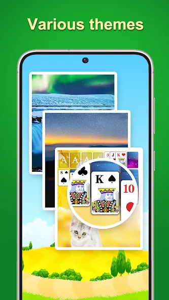 Solitaire - 2024 МОД/Взлом [Меню, Бесконечные монеты и Открытые уровни] Screenshot 3