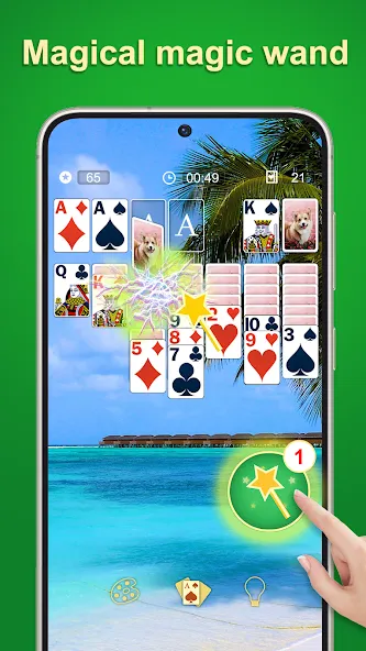 Solitaire - 2024 МОД/Взлом [Меню, Бесконечные монеты и Открытые уровни] Screenshot 4