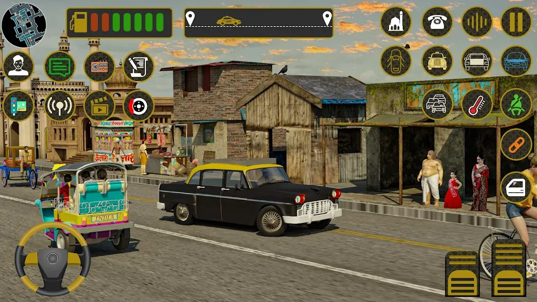 Indian Taxi Simulator car Game (Индийский такси симулятор автомобиля Игра) МОД/Взлом [Все открыто, Дополнительные деньги и Меню MOD] Screenshot 2