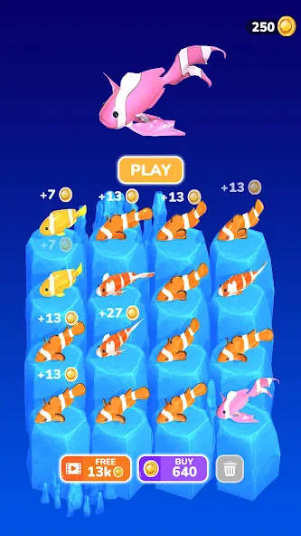 Evolution Merge - Eat and Grow (Эволюция Мердж) МОД/Взлом [Деньги, Монеты и Меню MOD] Screenshot 3