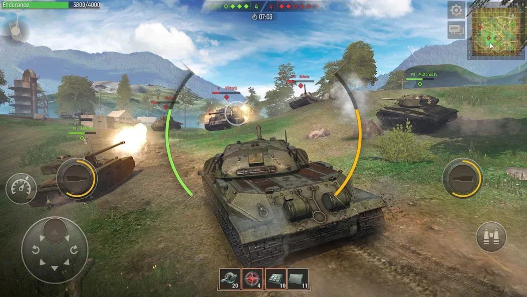 Battle Tanks: Tank Games WW2 (Бэтл Тэнкс) МОД/Взлом [Деньги, Монеты и Меню MOD] Screenshot 5