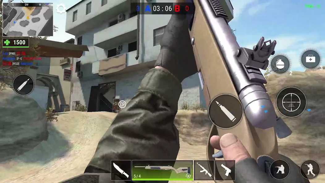 Modern Gun: Shooting War Games (Модерн Ган) МОД/Взлом [Меню, Бесконечные монеты и Открытые уровни] Screenshot 4