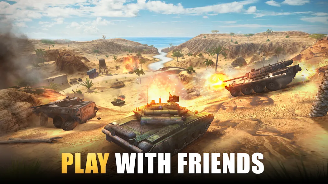 Tank Force: Tank games blitz МОД/Взлом [Деньги, Монеты и Меню MOD] Screenshot 1