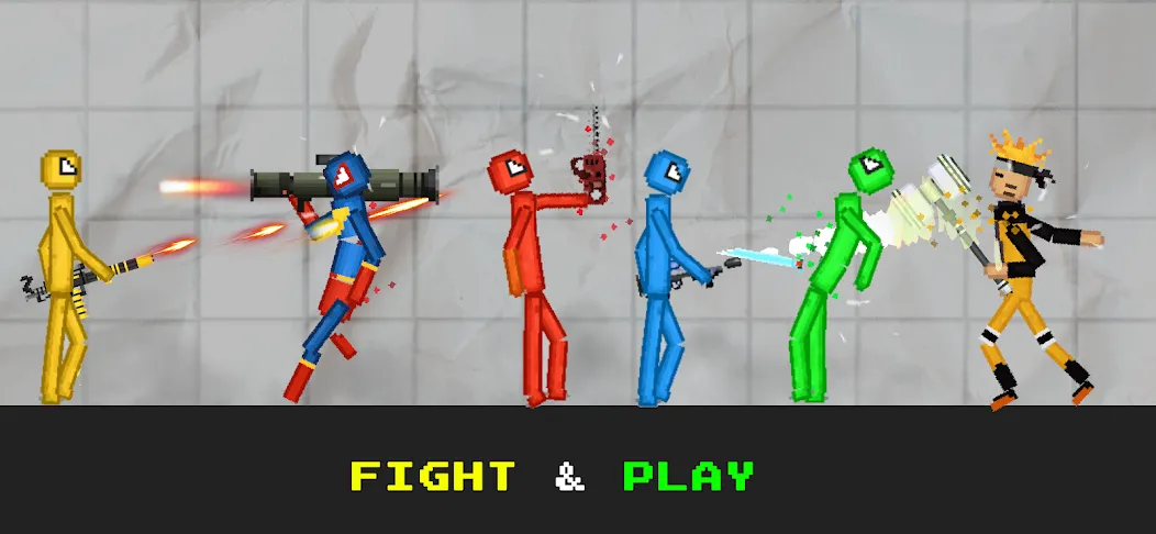 Stickman Playground (тикман Плейграунд) МОД/Взлом [Деньги, Монеты и Меню MOD] Screenshot 4