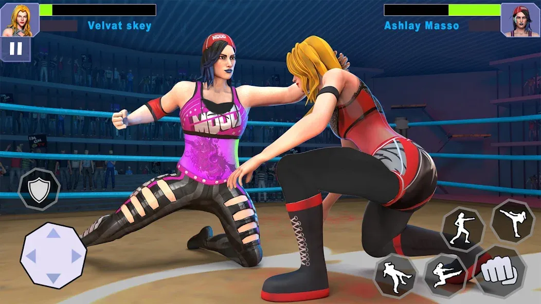 Bad Girls Wrestling Game МОД/Взлом [Все открыто, Дополнительные деньги и Меню MOD] Screenshot 4