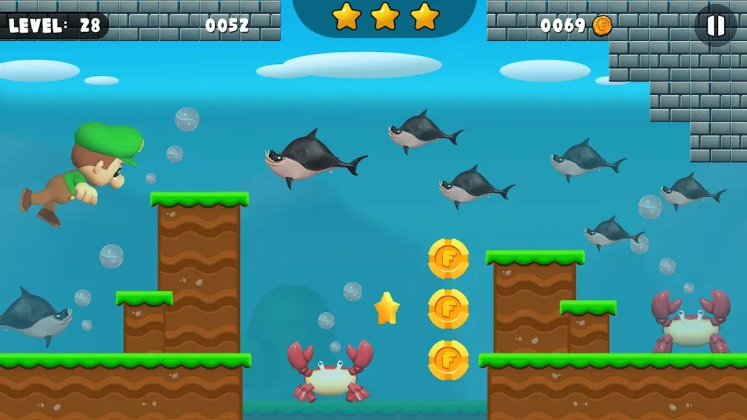 Bob World Adventure 3D МОД/Взлом [Много монет, Открытые уровни и Мега MOD] Screenshot 3