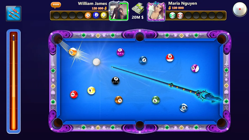 8 Ball Offline - Billiard Pool (Шар Оффлайн) МОД/Взлом [Меню, Бесконечные монеты и Открытые уровни] Screenshot 2