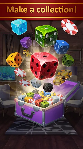 Farkle - Zonk Dice Game МОД/Взлом [Меню, Бесконечные монеты и Открытые уровни] Screenshot 1