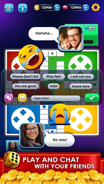 Ludo Online Multiplayer (Людо Онлайн Многопользовательская Игра) МОД/Взлом [Меню, Бесконечные монеты и Открытые уровни] Screenshot 3